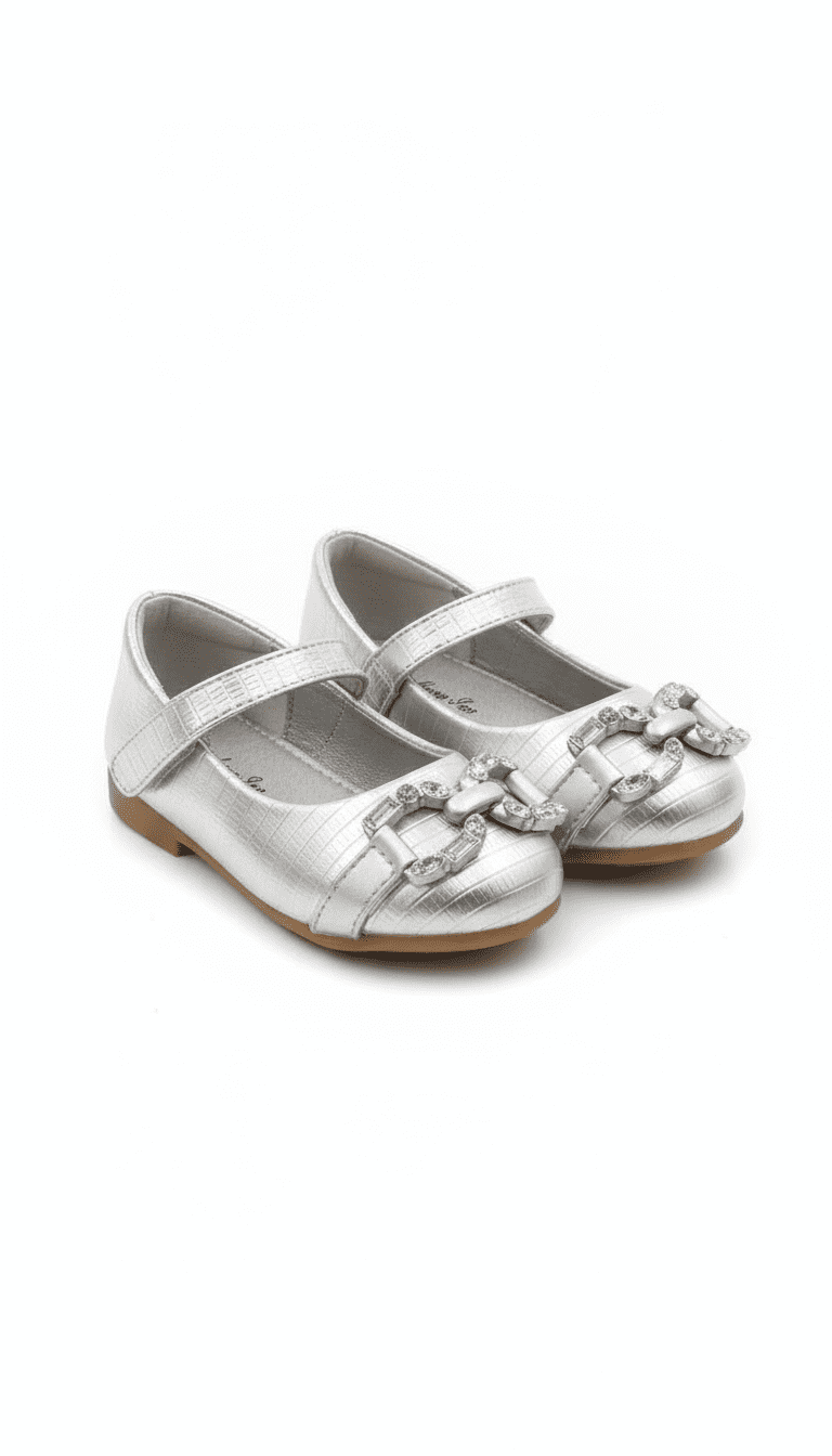 Latest Kids Silver Shoes Size 23