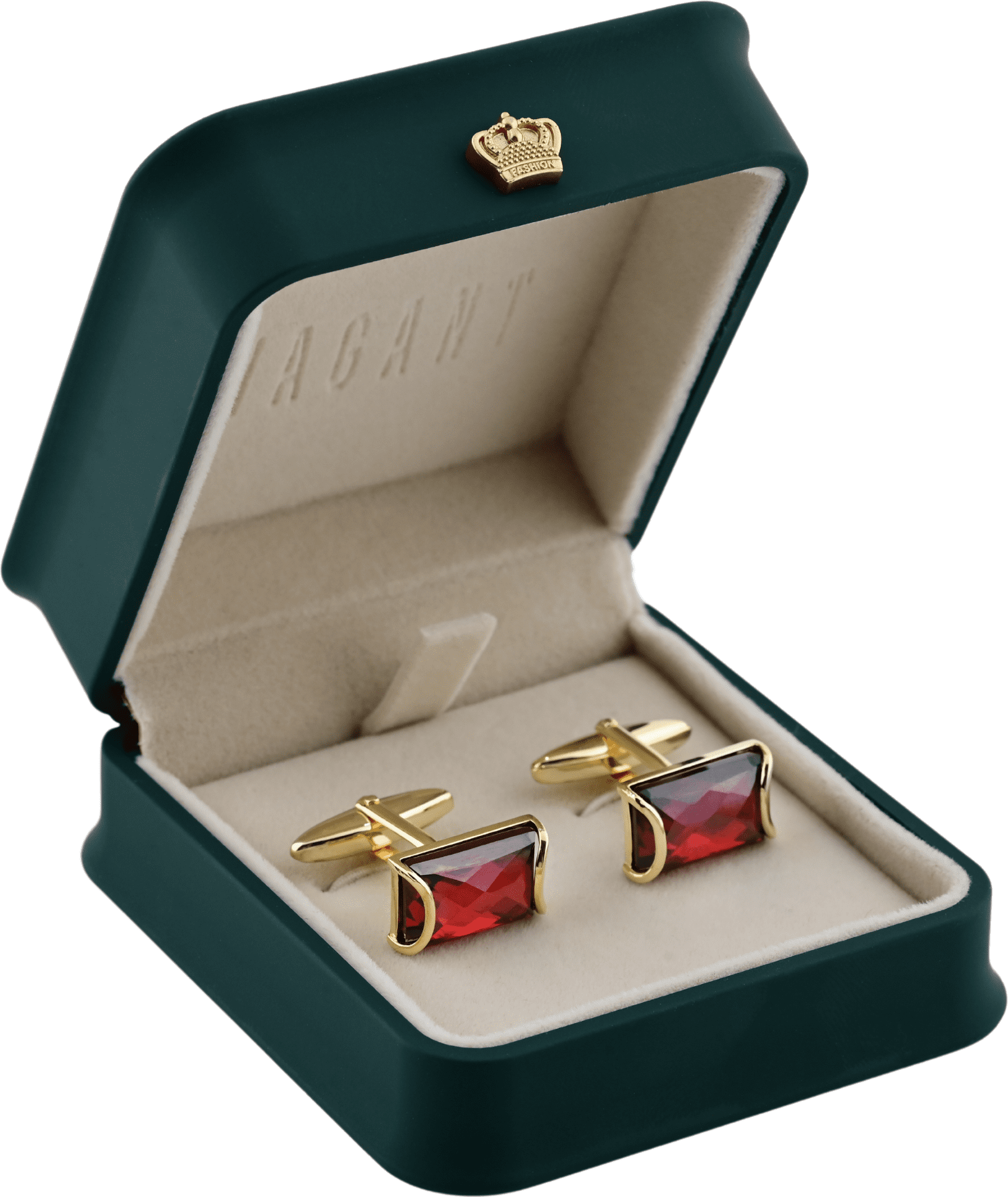 Latest Red Cufflinks With Gold Finish