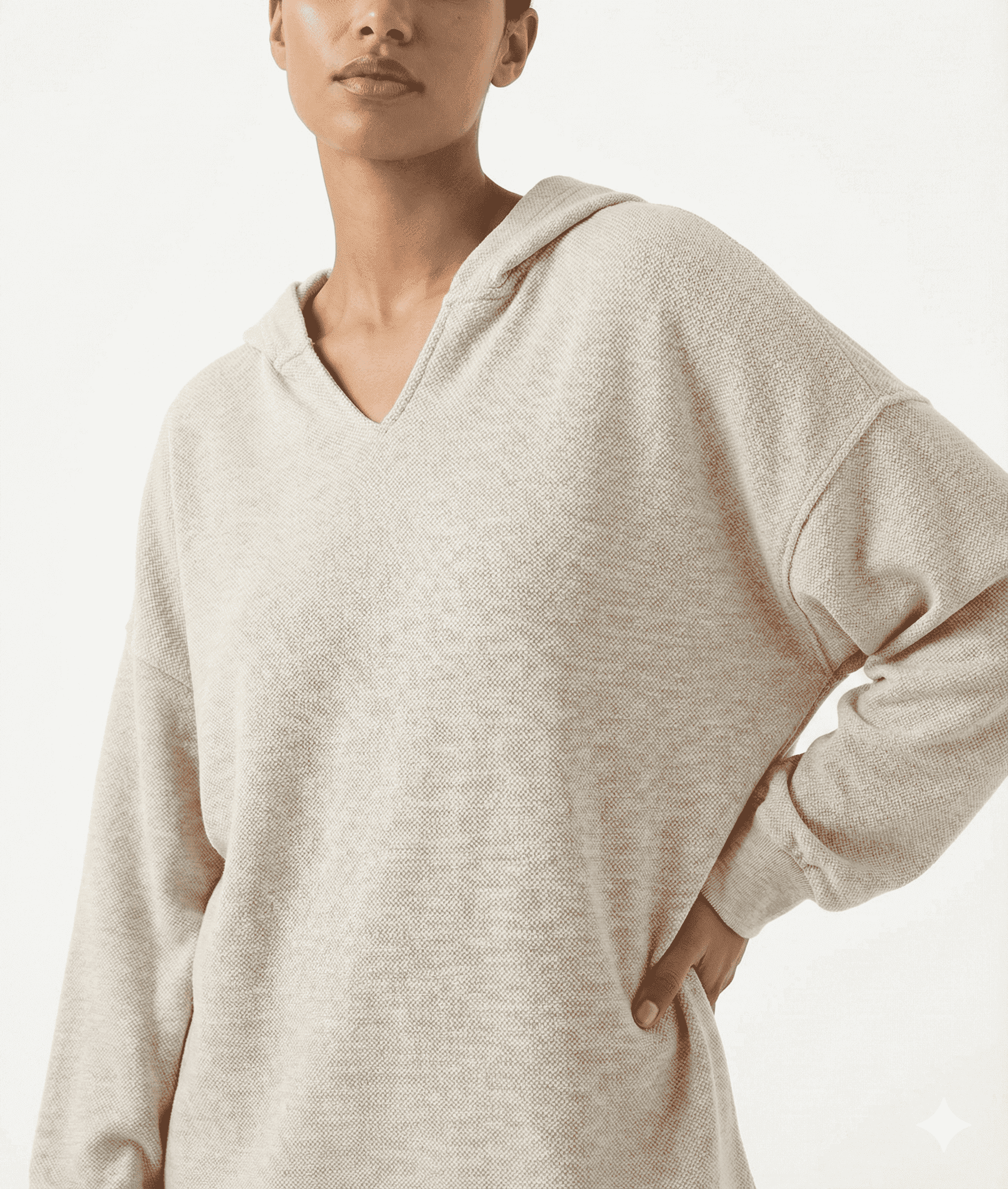 Stylish Light Grey Relaxed Fit Hooded Sweatshirt – Latest Collect