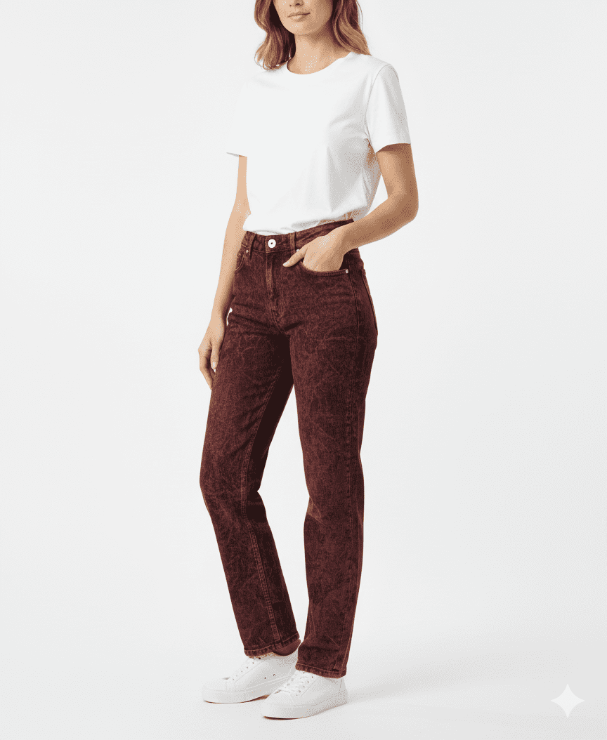 Maroon Textured Wrap Skirt