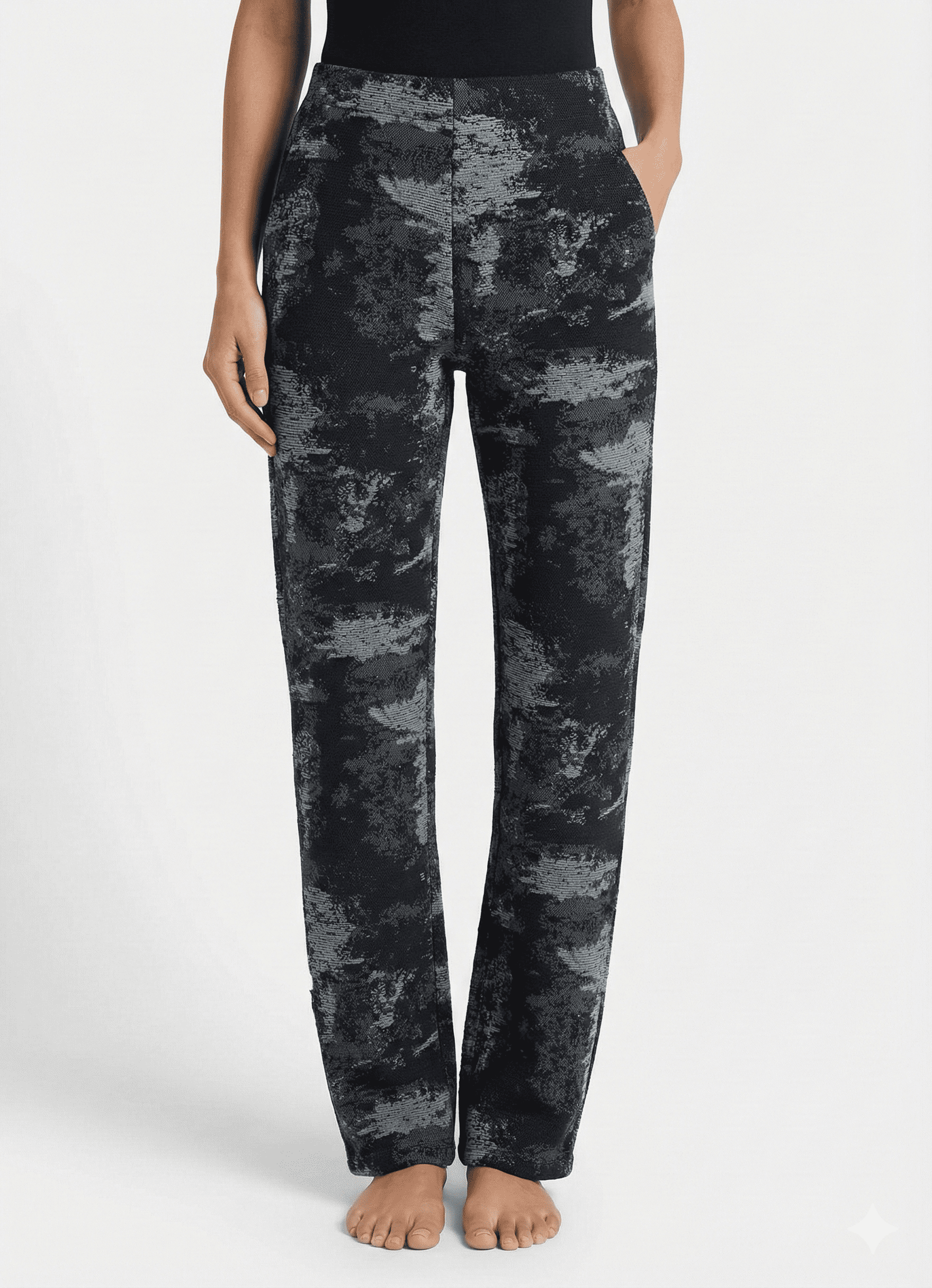 Grey-Black Marbled Fabric