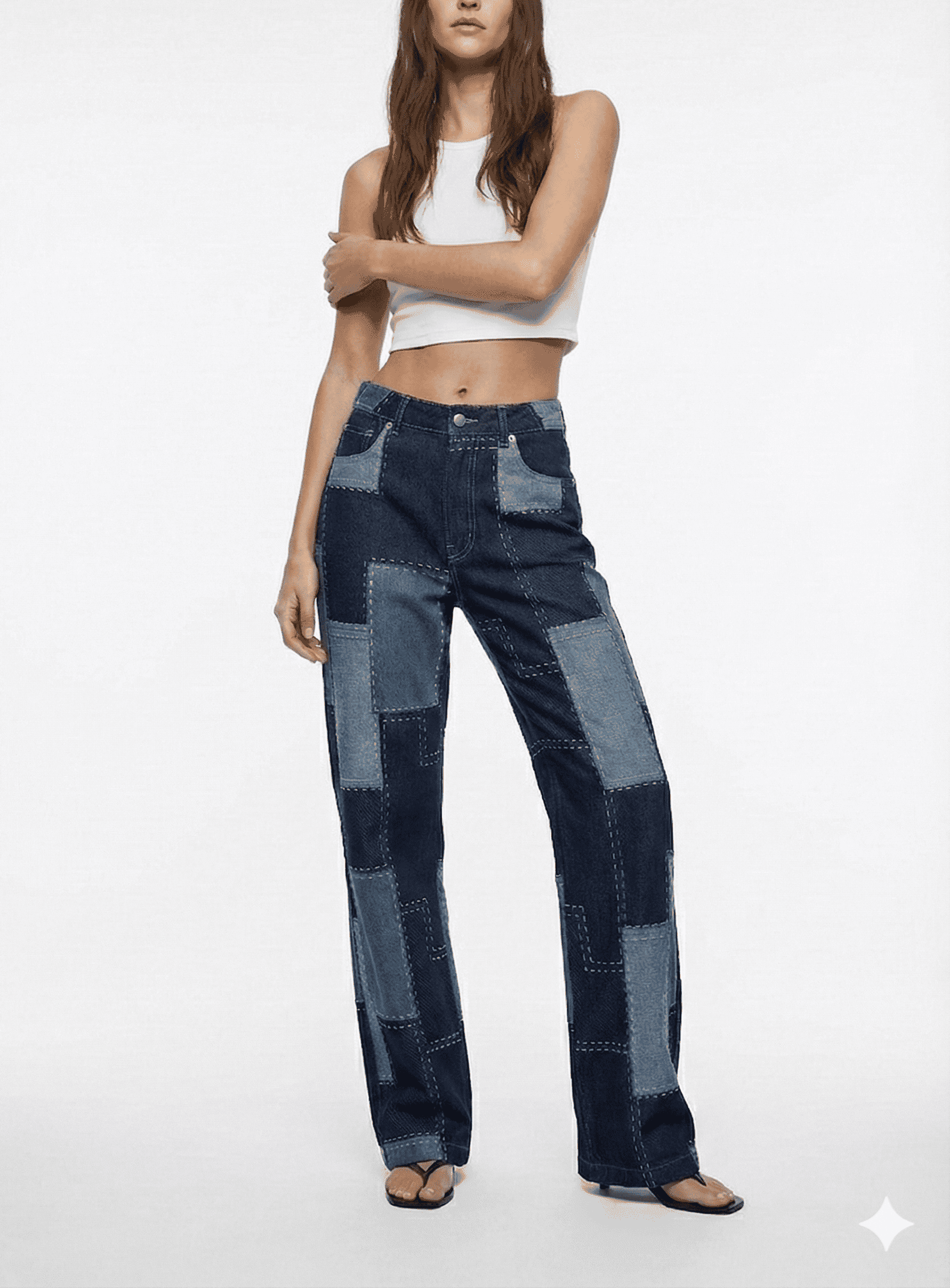 Best Price Patchwork Denim Pattern Fabric