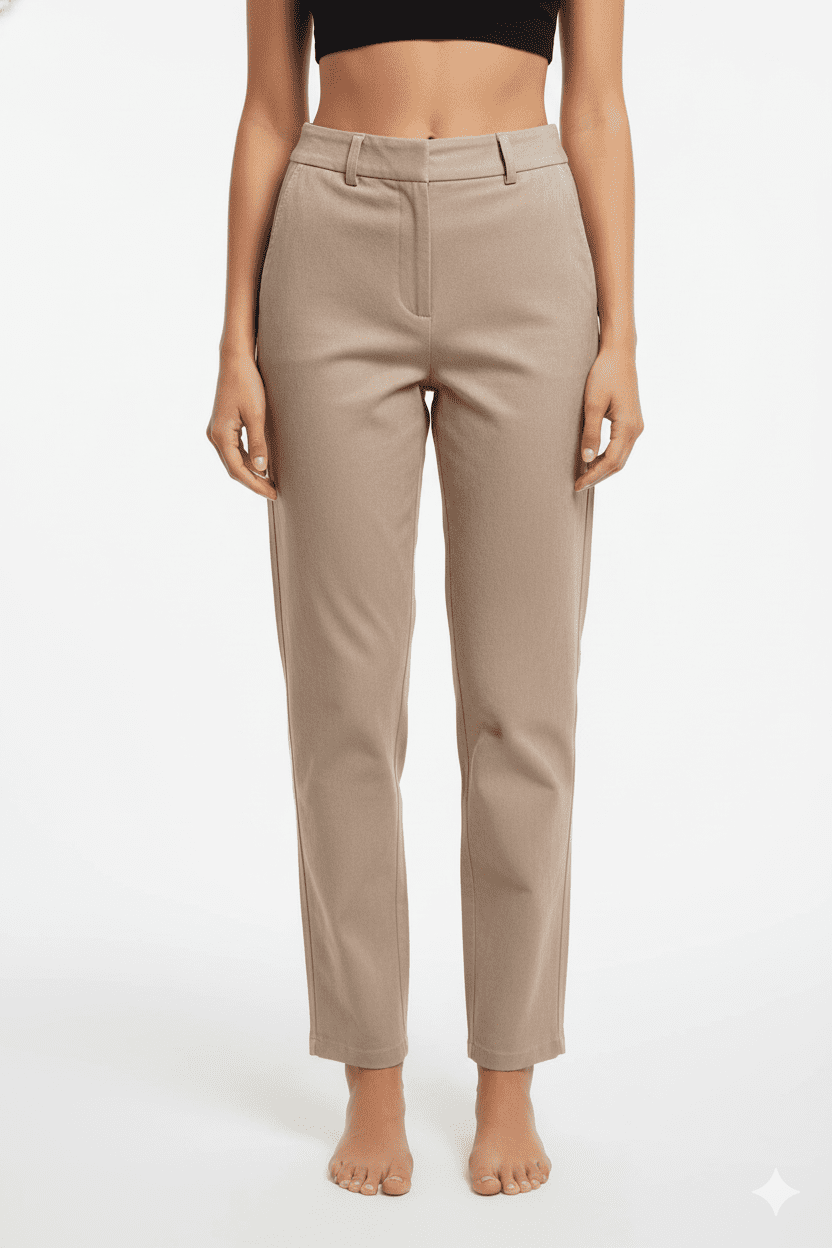 Premium Mustard Tailored Slim-Fit Trousers
