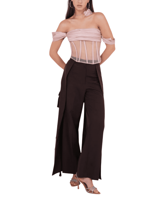 Stylish Umber Flap Cargo Pants